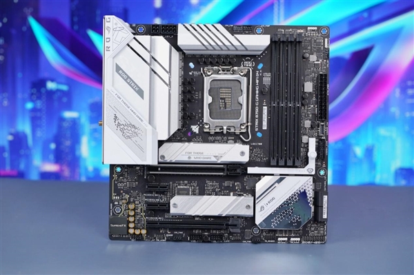 银白装甲!华硕ROG STRIX B760-G GAMING WIFI D4小吹雪主板图赏