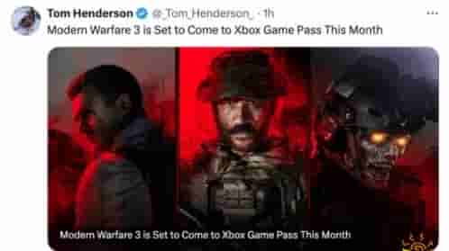 爆料《使命召唤20：现代战争3》将于7月24日加入XGP！