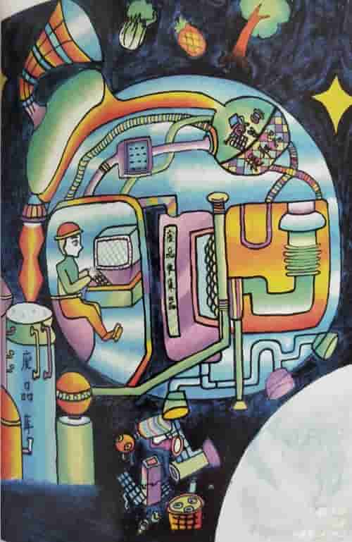 航天科技画的创意说明