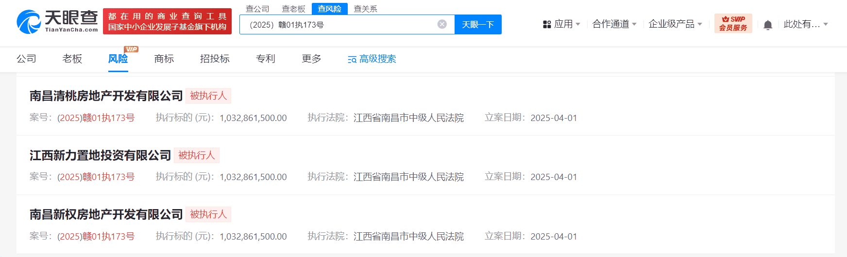 新力地产集团等遭强制执行，金额高达