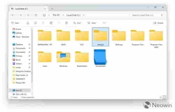 Windows 11更新后C盘现“inetpub”空文件夹,微软这是啥操作?