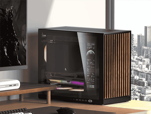 闪鳞G600机箱新上市：实木格栅设计，可