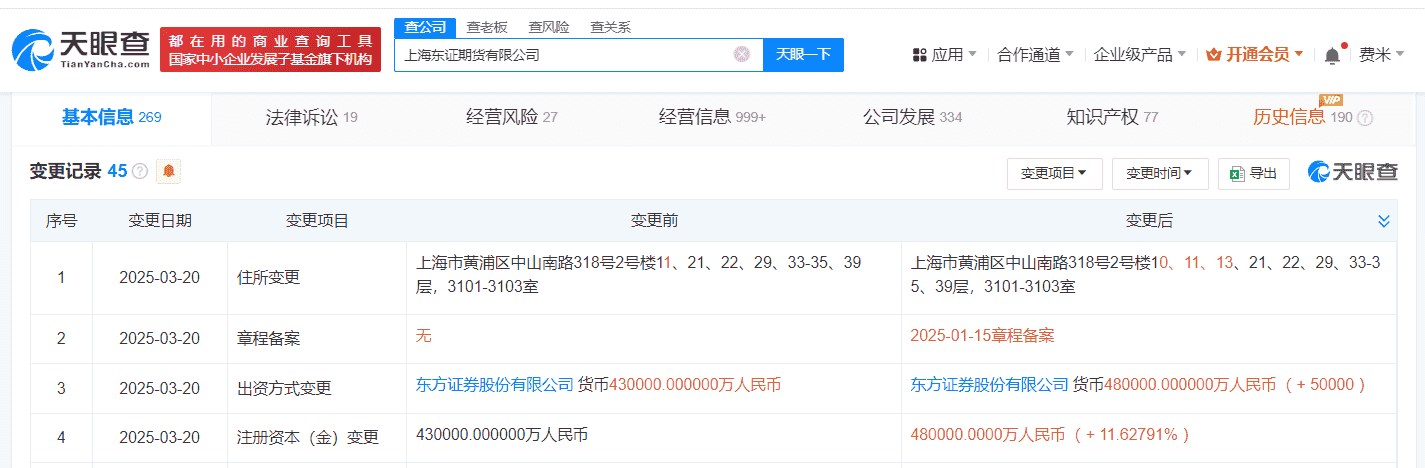 东证期货资本实力大增，注册资本跃升至48亿新高度！