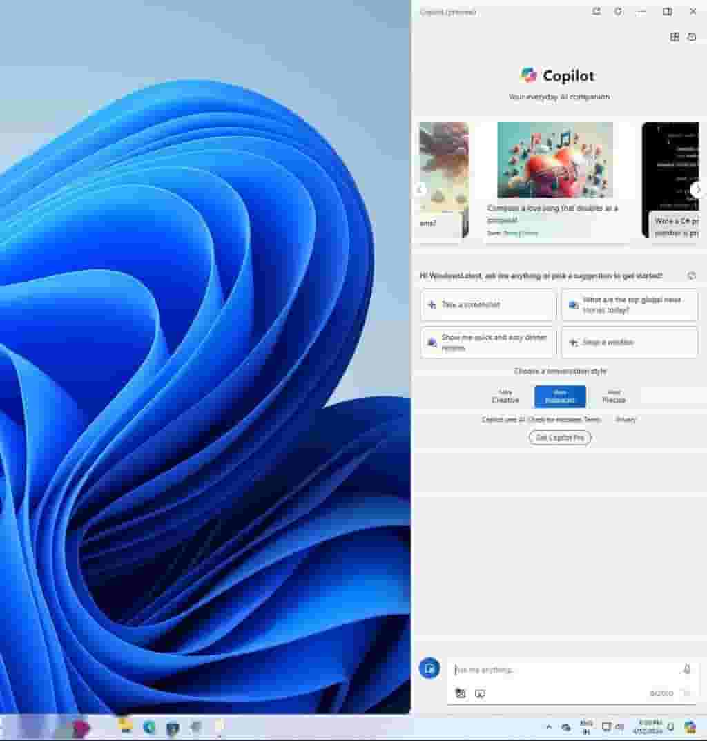 Win+C快捷键重生！微软再启Copilot快速启动键