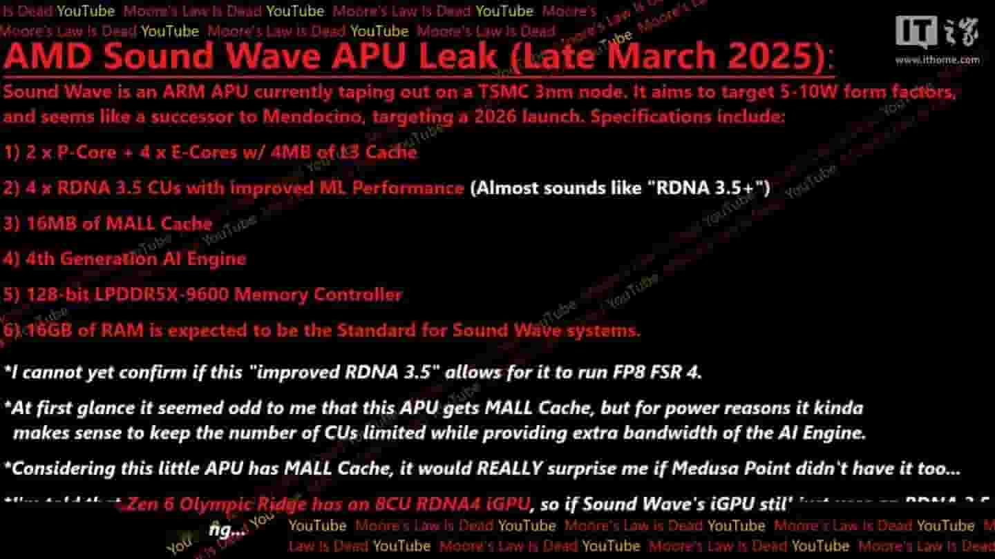 AMD“Sound Wave”Arm处理器曝光：台