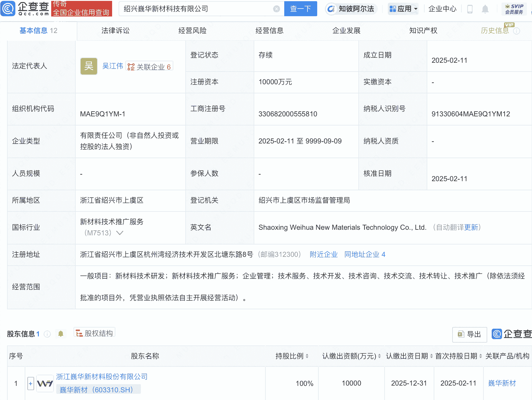 巍华新材大手笔!亿元资金打造新材科技子公司