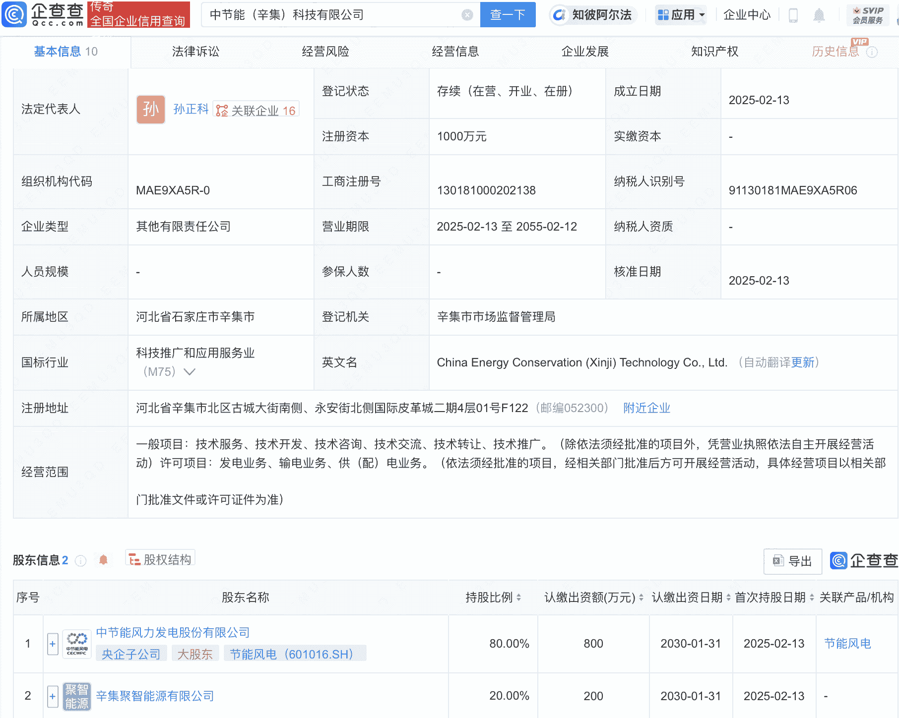 节能风电携手共创新，中节能（辛集）科技新公司正式成立