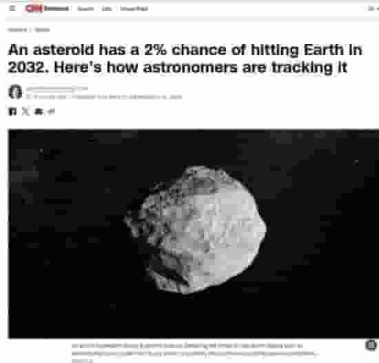 小行星2024 YR4八年后或撞地球？中国已部署防御系统积极应对