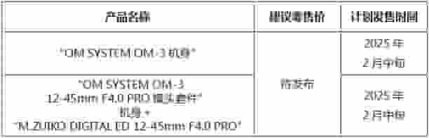 复古经典再现，OM-3相机与三镜头齐发