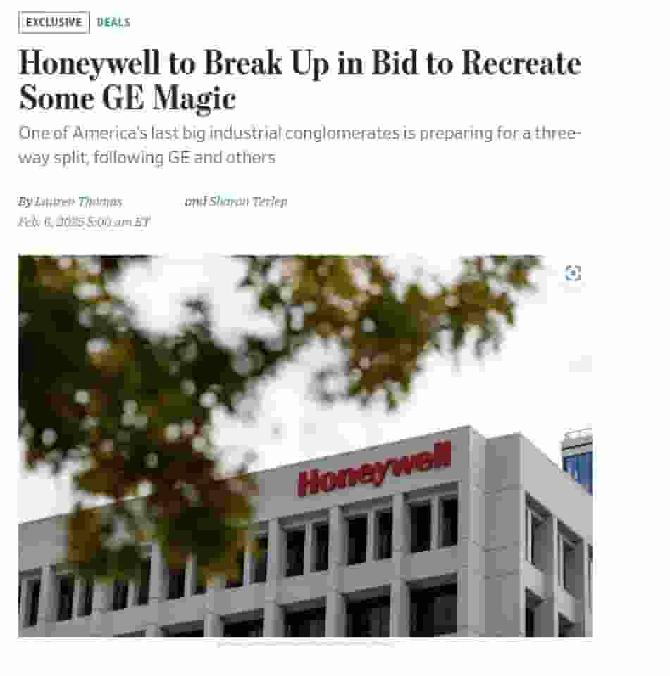 霍尼韦尔将一分为三，能否借此摆脱市