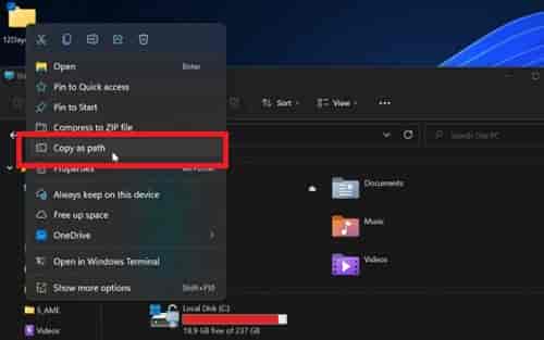 Win11资源管理器可以更简便的复制文件和文件夹路径