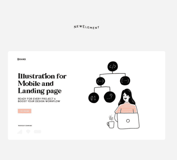 适用于404和BANNER页面的手绘小插画