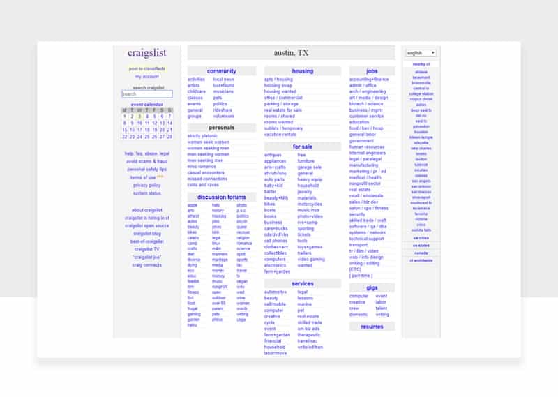 用户体验好界面丑的网站设计分析。 - 北京传诚信