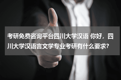 考研免费咨询平台四川大学汉语 你