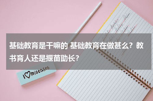 基础教育是干嘛的 基础教育在做甚