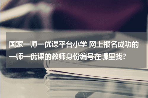 国家一师一优课平台小学 网上报名成功的一师一优课的教师身份编号在哪里找?教育资讯网-教育行业资讯百科大全