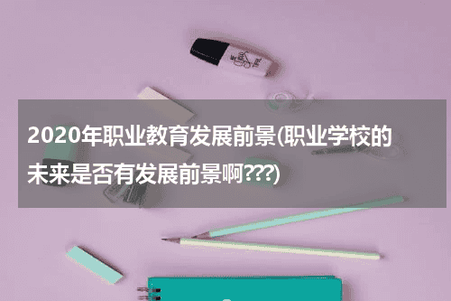 2020年职业教育发展前景(职业学校