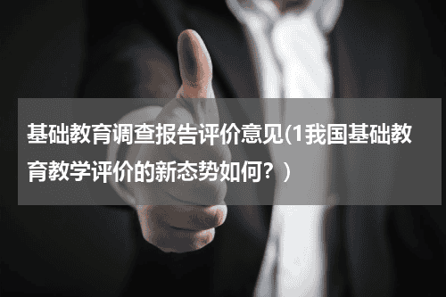 基础教育调查报告评价意见(1我国基