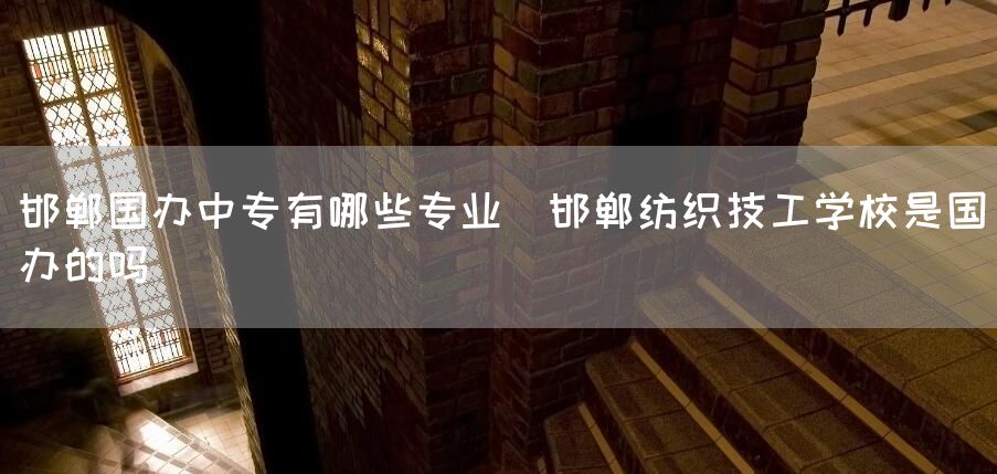 邯郸国办中专有哪些专业(邯郸纺织技工学校是国办的吗)