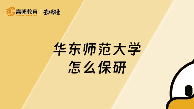 华东师范大学怎么保研