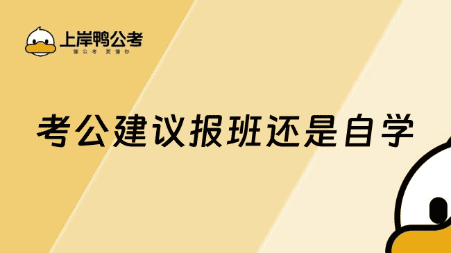 考公建议报班还是自学