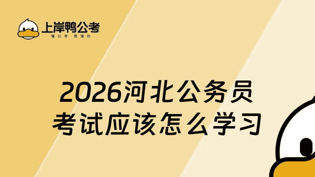 2026河北公务员考试应该怎么学习