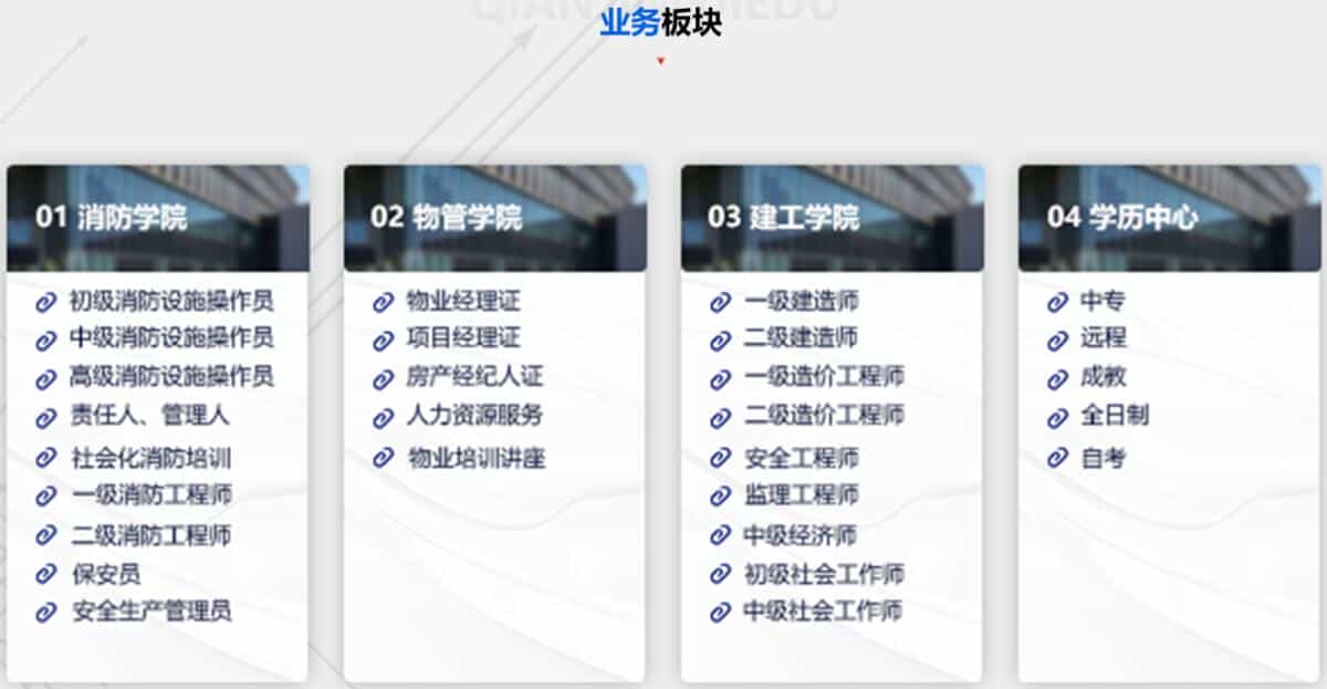 华筑教育业务板块 华筑教育业务板块