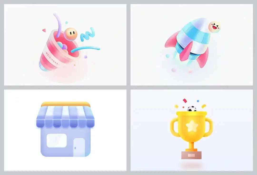 10分钟画完大厂图标！拆解京东外卖的轻拟物图标设计思路