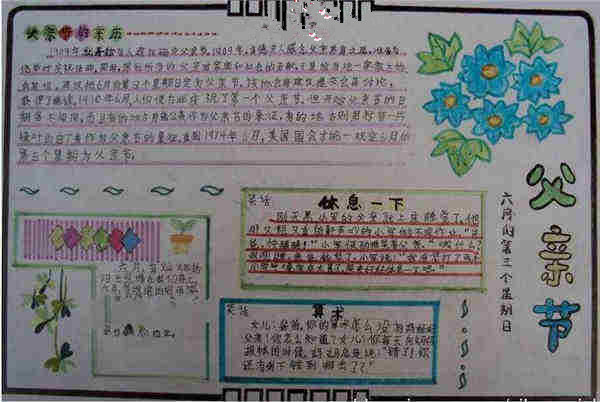 父亲节手抄报怎么画 父亲节手抄报怎么画